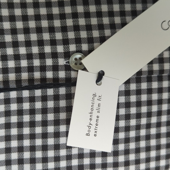 Calvin Klein | Extreme Slim Stretch Butting Down Men's Dress Shirt - Picture 6 of 8